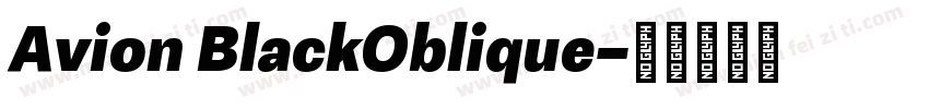 Avion BlackOblique字体转换